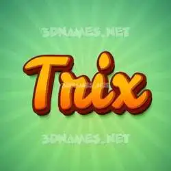 trix in Green Rays style - 3D name wallpaper