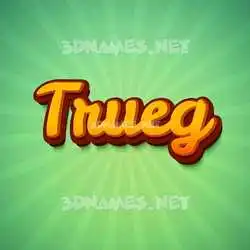 trueg in Green Rays style - 3D name wallpaper