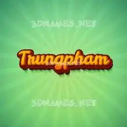 trungpham in Green Rays style - 3D name wallpaper