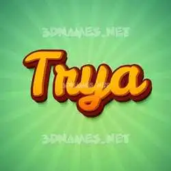 trya in Green Rays style - 3D name wallpaper