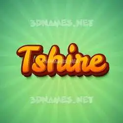 tshire in Green Rays style - 3D name wallpaper