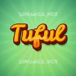 tuful in Green Rays style - 3D name wallpaper