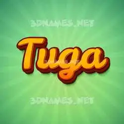 tuga in Green Rays style - 3D name wallpaper