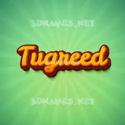 tugreed in Green Rays style - 3D name wallpaper