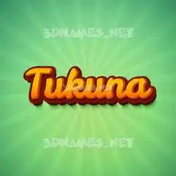 tukuna in Green Rays style - 3D name wallpaper