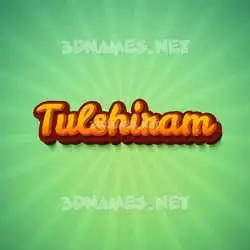 tulshiram in Green Rays style - 3D name wallpaper