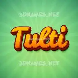 tulti in Green Rays style - 3D name wallpaper