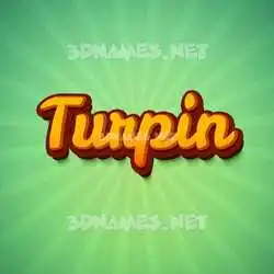 turpin in Green Rays style - 3D name wallpaper