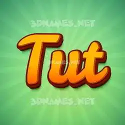 tut in Green Rays style - 3D name wallpaper