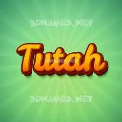 tutah in Green Rays style - 3D name wallpaper