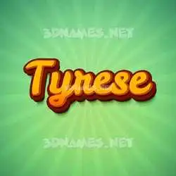 tyrese in Green Rays style - 3D name wallpaper