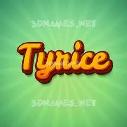 tyrice in Green Rays style - 3D name wallpaper