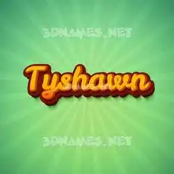 tyshawn in Green Rays style - 3D name wallpaper