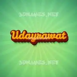 udayrawat in Green Rays style - 3D name wallpaper