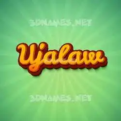ujalaw in Green Rays style - 3D name wallpaper