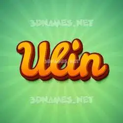 ulin in Green Rays style - 3D name wallpaper