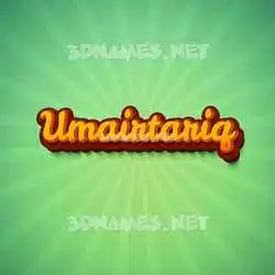 umairtariq in Green Rays style - 3D name wallpaper