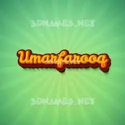umarfarooq in Green Rays style - 3D name wallpaper