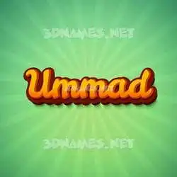 ummad in Green Rays style - 3D name wallpaper
