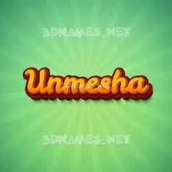 unmesha in Green Rays style - 3D name wallpaper