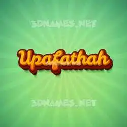 upafathah in Green Rays style - 3D name wallpaper