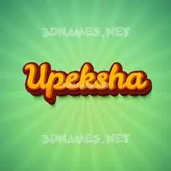 upeksha in Green Rays style - 3D name wallpaper