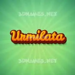 urmilata in Green Rays style - 3D name wallpaper