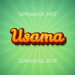 usama in Green Rays style - 3D name wallpaper