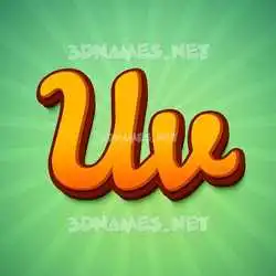 uv in Green Rays style - 3D name wallpaper
