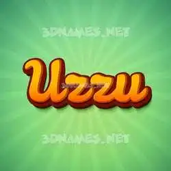 uzzu in Green Rays style - 3D name wallpaper