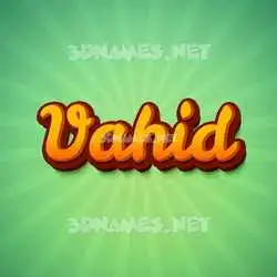 vahid in Green Rays style - 3D name wallpaper