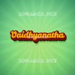 vaidhyanatha in Green Rays style - 3D name wallpaper