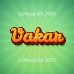 vakar in Green Rays style - 3D name wallpaper