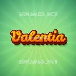 valentia in Green Rays style - 3D name wallpaper