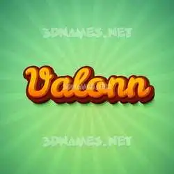 valonn in Green Rays style - 3D name wallpaper
