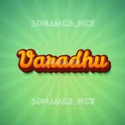 varadhu in Green Rays style - 3D name wallpaper