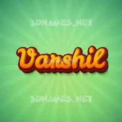 varshil in Green Rays style - 3D name wallpaper
