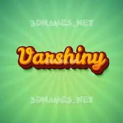 varshiny in Green Rays style - 3D name wallpaper