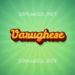 varughese in Green Rays style - 3D name wallpaper