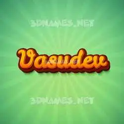 vasudev in Green Rays style - 3D name wallpaper