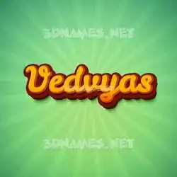 vedvyas in Green Rays style - 3D name wallpaper