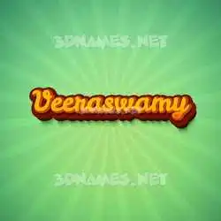 veeraswamy in Green Rays style - 3D name wallpaper