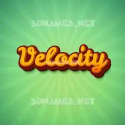 velocity in Green Rays style - 3D name wallpaper