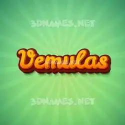 vemulas in Green Rays style - 3D name wallpaper