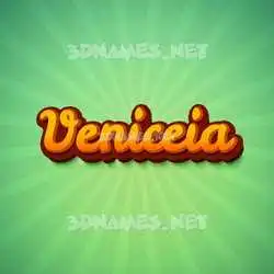 veniceia in Green Rays style - 3D name wallpaper