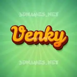 venky in Green Rays style - 3D name wallpaper