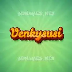 venkysusi in Green Rays style - 3D name wallpaper