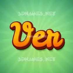 ver in Green Rays style - 3D name wallpaper