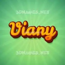 viany in Green Rays style - 3D name wallpaper