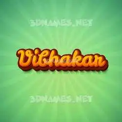 vibhakar in Green Rays style - 3D name wallpaper